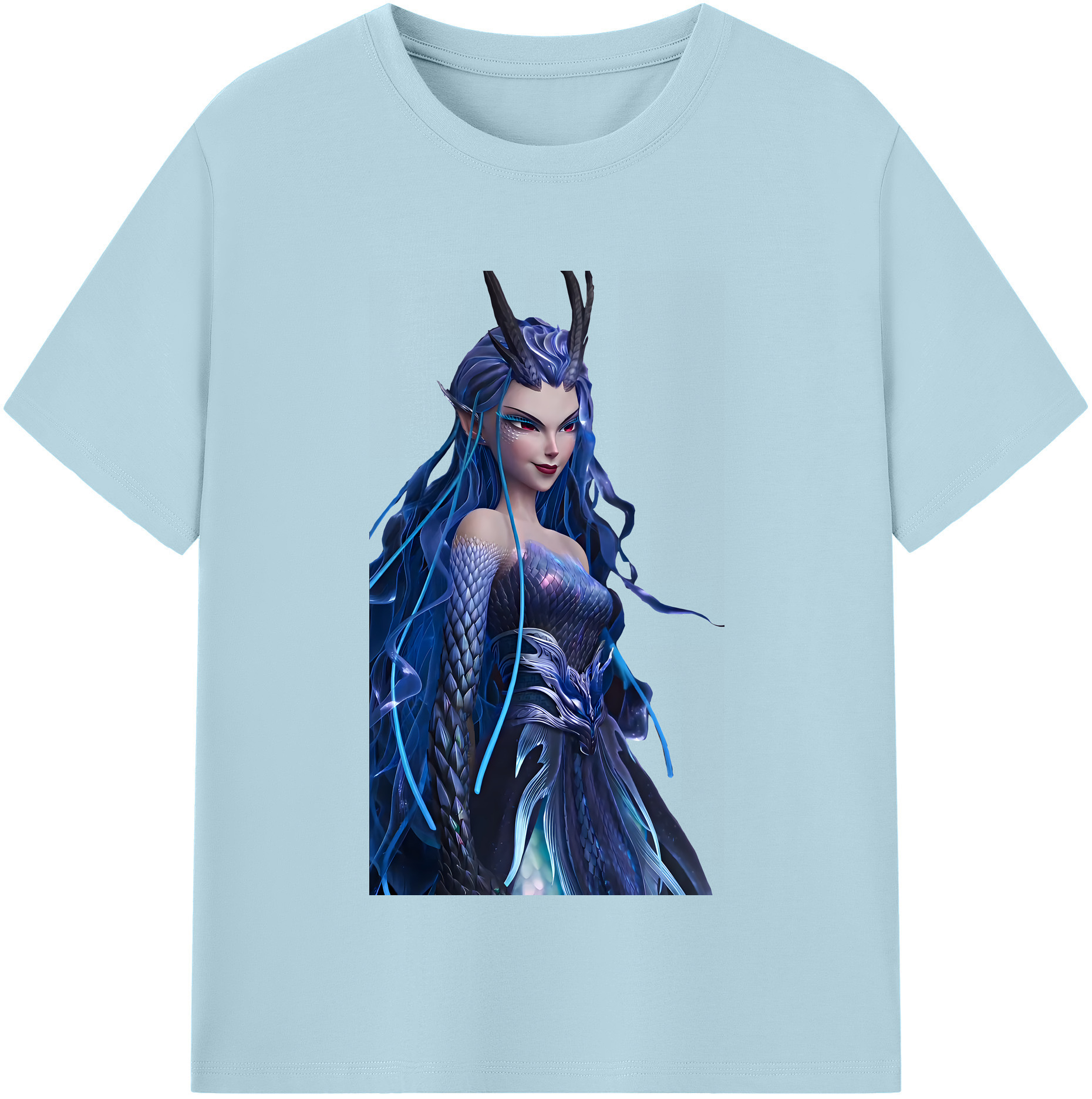（画像用） Ne Zha 2 ナタ 魔童の大暴れ 綿100％半袖Tシャツ（フロントプリント）
